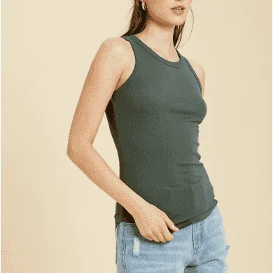 All In Basics Fitted Ribbed Tank