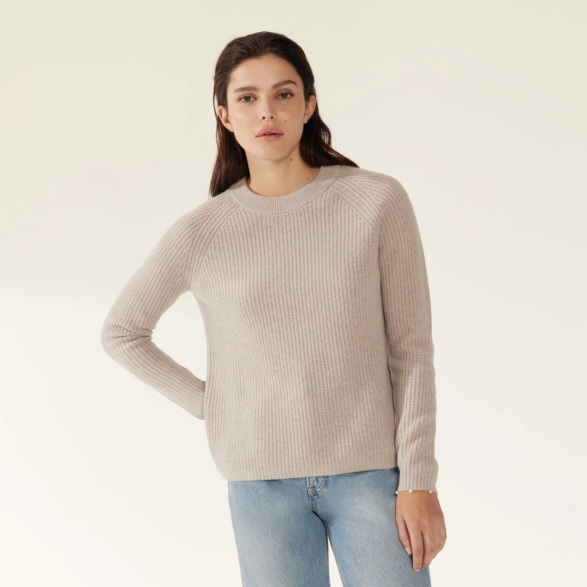 Ava Chunky Cashmere Crewneck