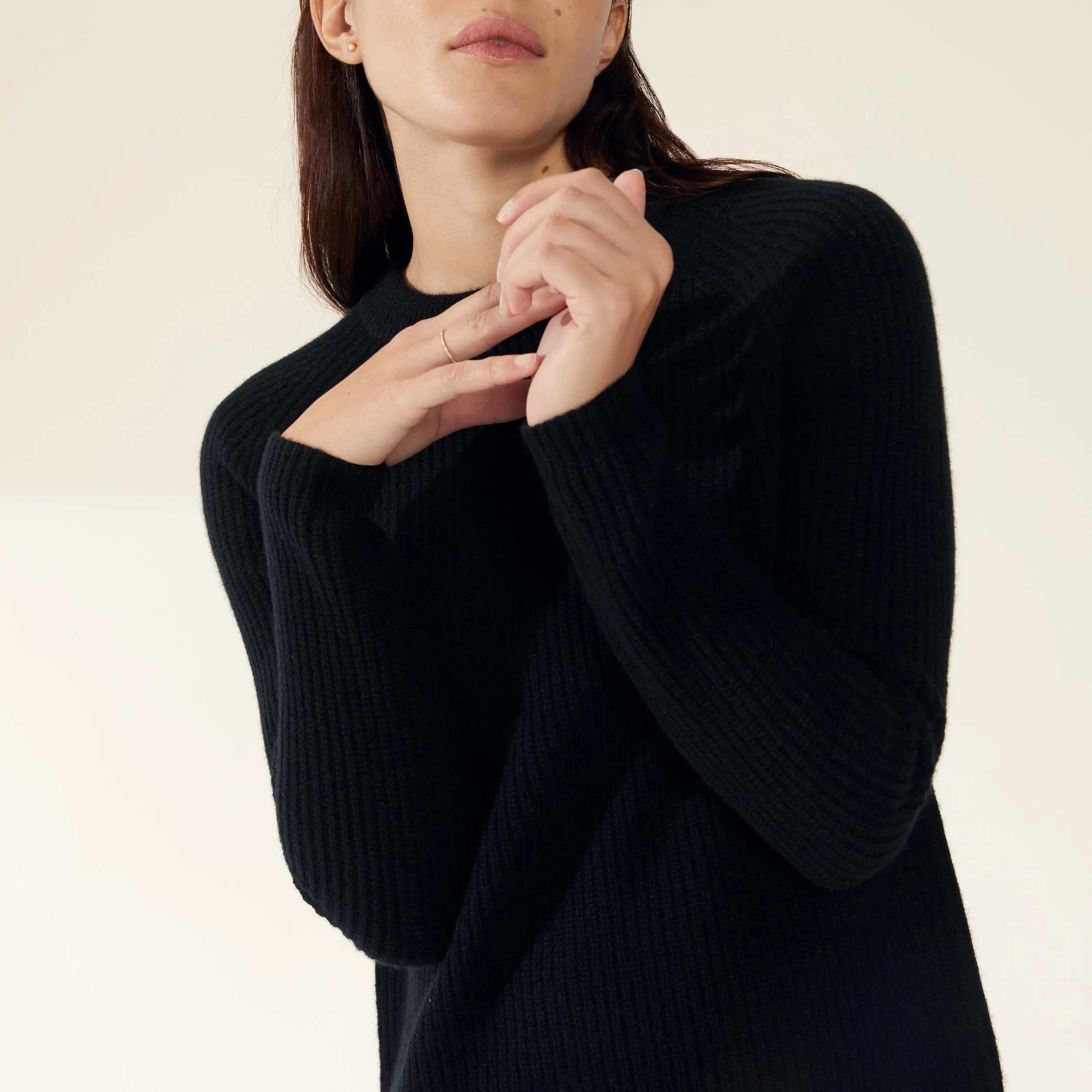 Ava Chunky Cashmere Crewneck