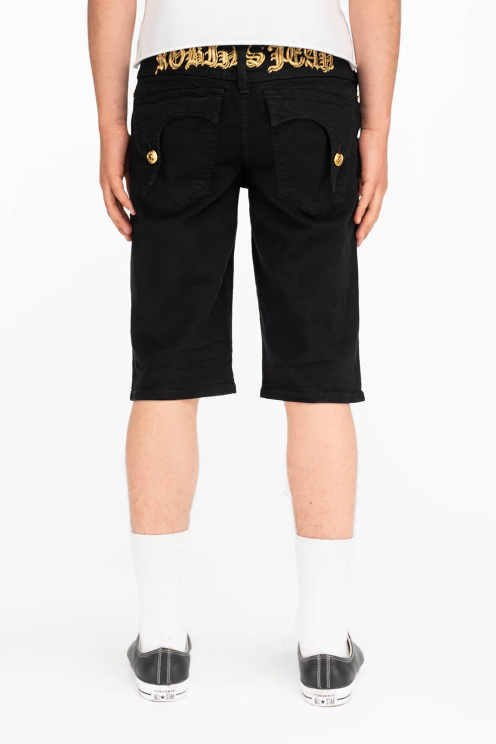 KILLER FLAP SHORTS IN BLACK AND GOLD