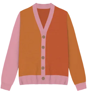 Lesbian Colorblock Knit Cardigan