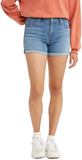 Levi's Women's Mid Length Shorts - Lapis Bare