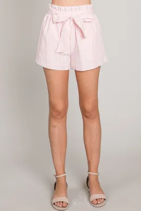 Light Poplin Twin-Stripe Soft Tie Shorts