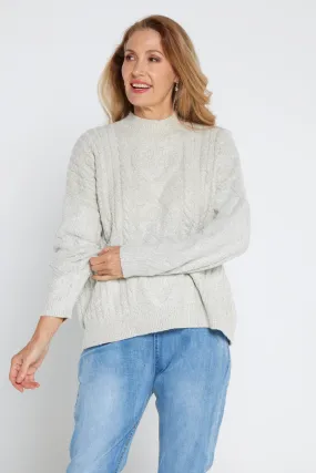 Miranda Cable Knit Jumper - Stone