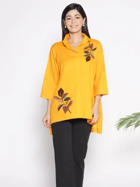 Mustard Rayon ShirtTop - Eustoma