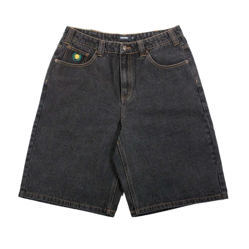 THEORIES PLAZA SHORTS WASHED BLACK